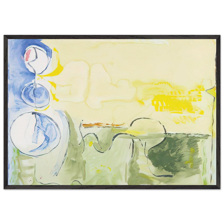 Flotilla - 2006 - Helen Frankenthaler 70x100 cm / 28x40 inches Framed Art Print – Black Wooden Frame