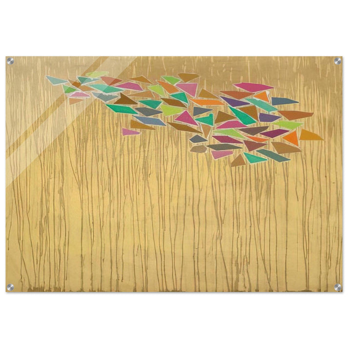 Colors on Tan - 1975 - Robert Goodnough Acrylic Print - 70x100 cm / 28x40″ inches