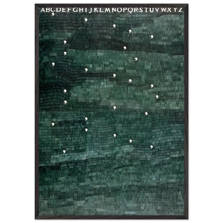 CINQUE PER CINQUE VENTICINQUE 1983 - Alighiero Boetti 70x100 cm / 28x40 inches Framed Art Print – Black Wooden Frame