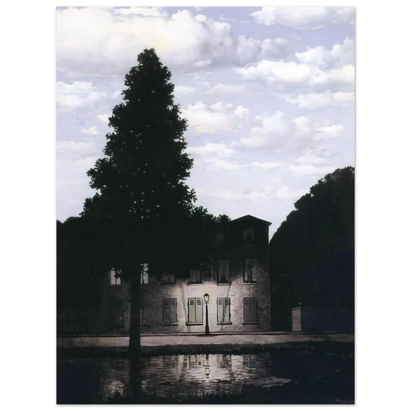 Rene Magritte - THE EMPIRE OF LIGHTS 1954 Fine Art Poster - Default Title