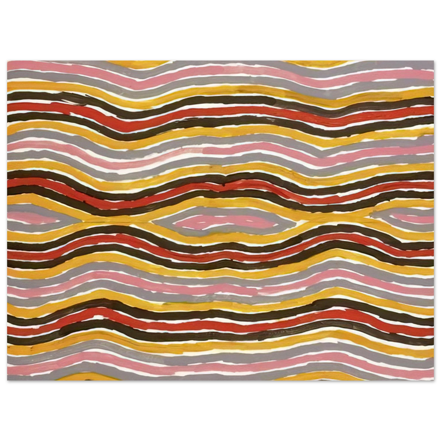 Clifford Possum Tjapaltjarri - Floor Paint Lake Napperby - 2001 Fine Art Poster - Default Title