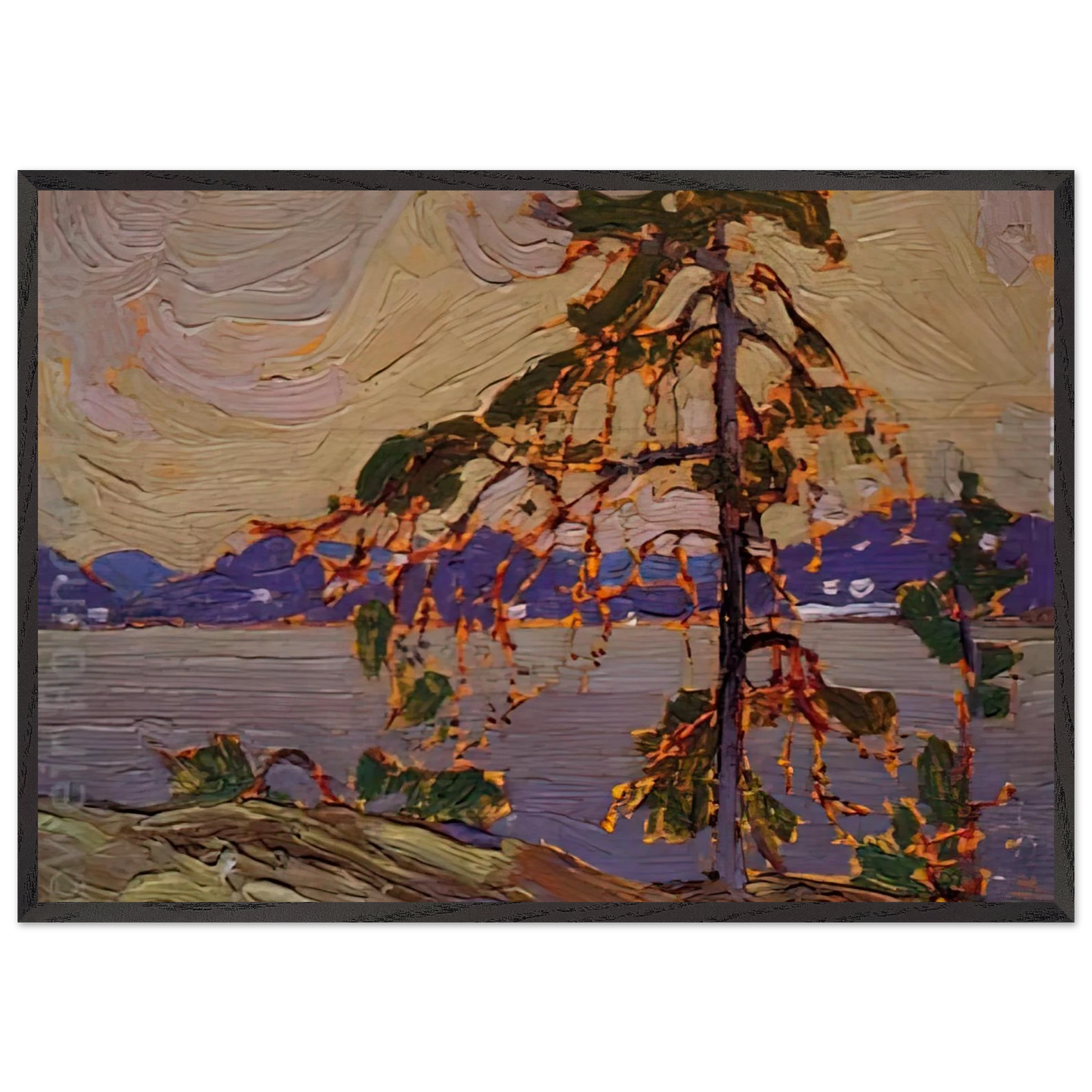 SKETCH FOR THE JACK PINE 1916 - Tom Thomson Framed Art Print – Black Wooden Frame - Default Title - -Framed Art Print