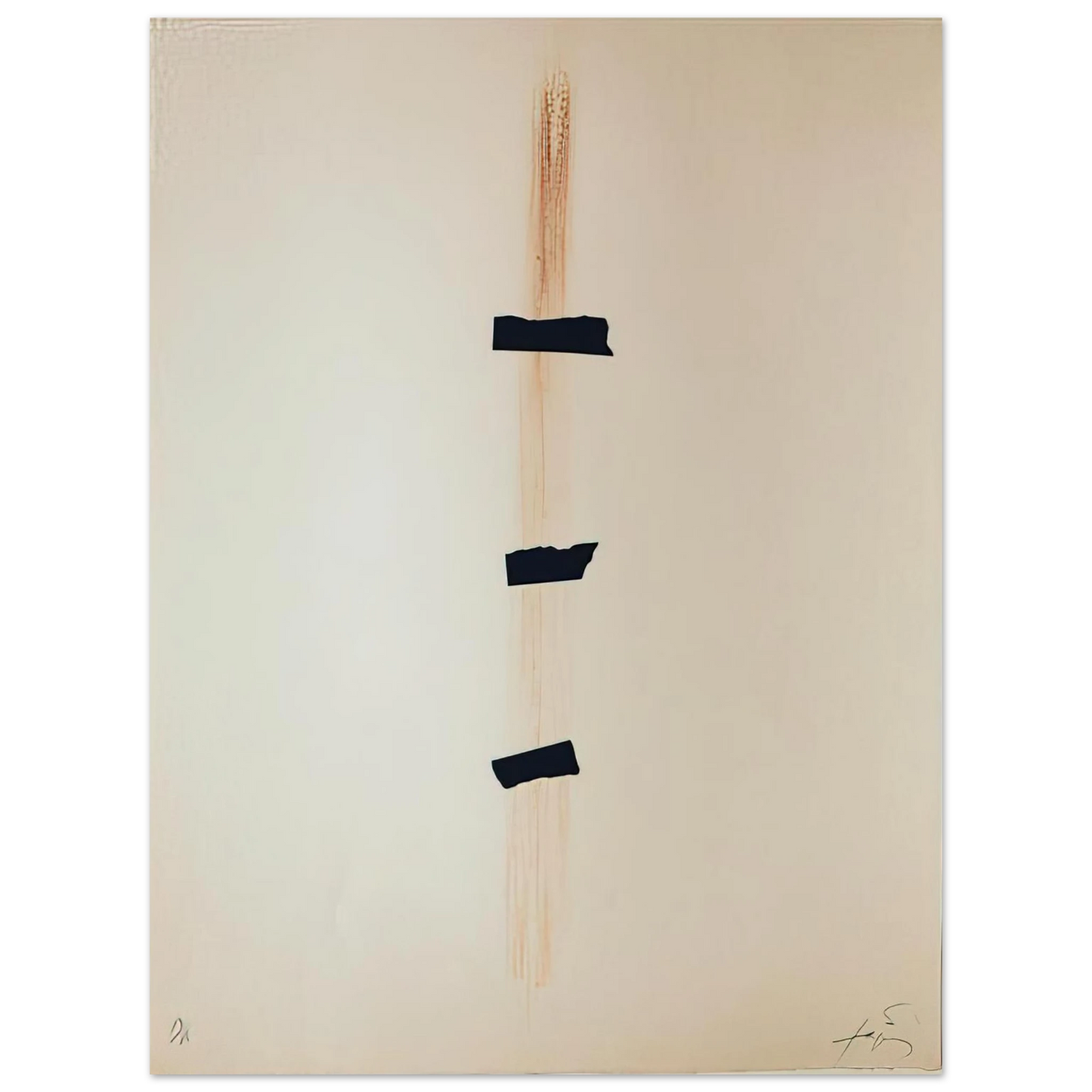 Antoni Tapies - LES TROIS NOIRS 1976 Fine Art Poster - Default Title