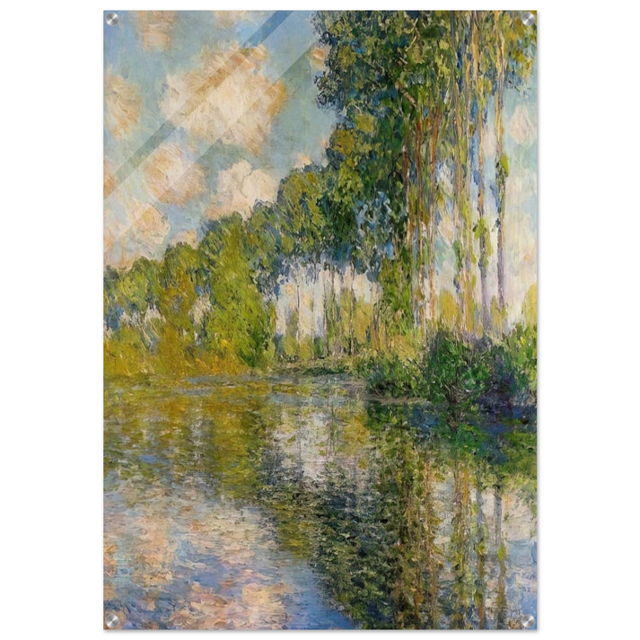 Poplars On The Banks Of The River Epte - claude monet Acrylic Print - 70x100 cm / 28x40″ inches