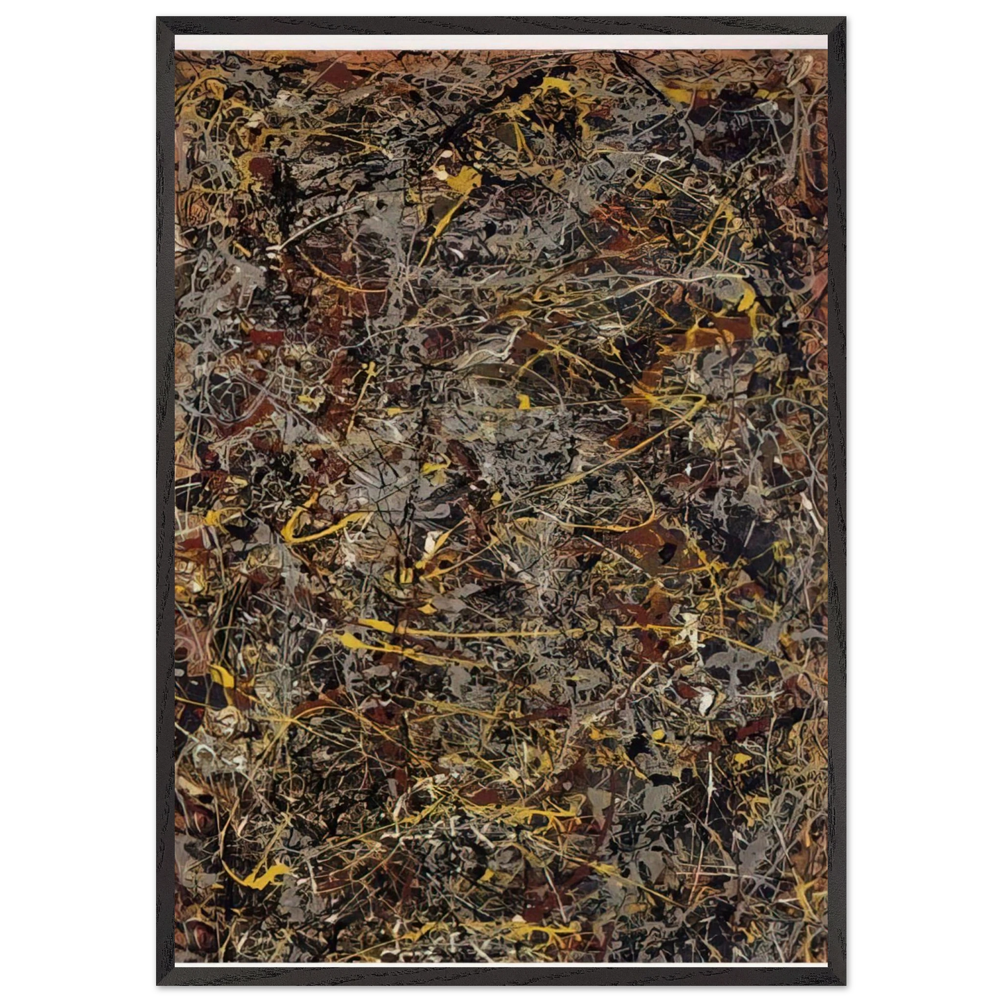 NUMBER 5 1948 1 - Jackson Pollock 70x100 cm / 28x40 inches Framed Art Print – Black Wooden Frame