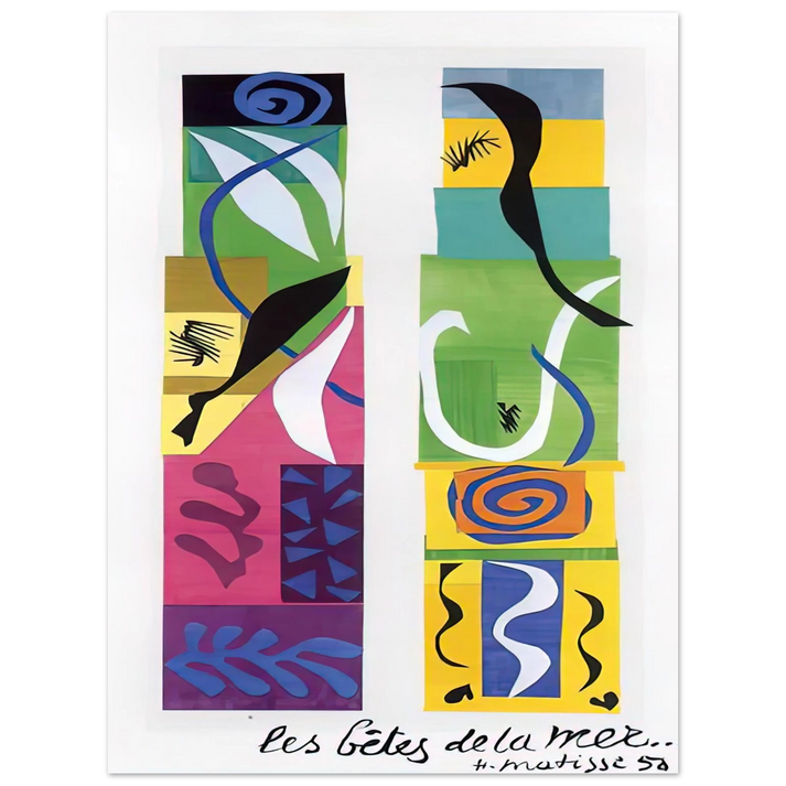 Henri Matisse - THE MARITIME WILDLIFE 1950 75x100 cm / 30x40inches Fine Art Poster