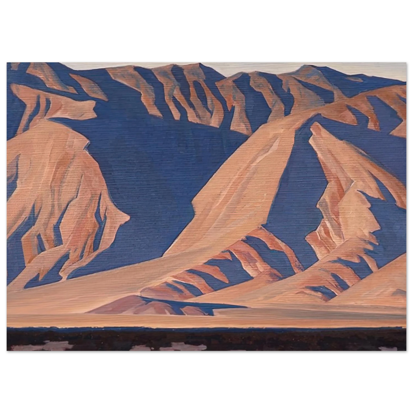 Maynard Dixon - INYO MOUNTAINS 1944 Wall art - A3 (29.7 x 42  cm) - Premium Wooden Framed Poster With Fine Art Paper-canvas - Wood frame