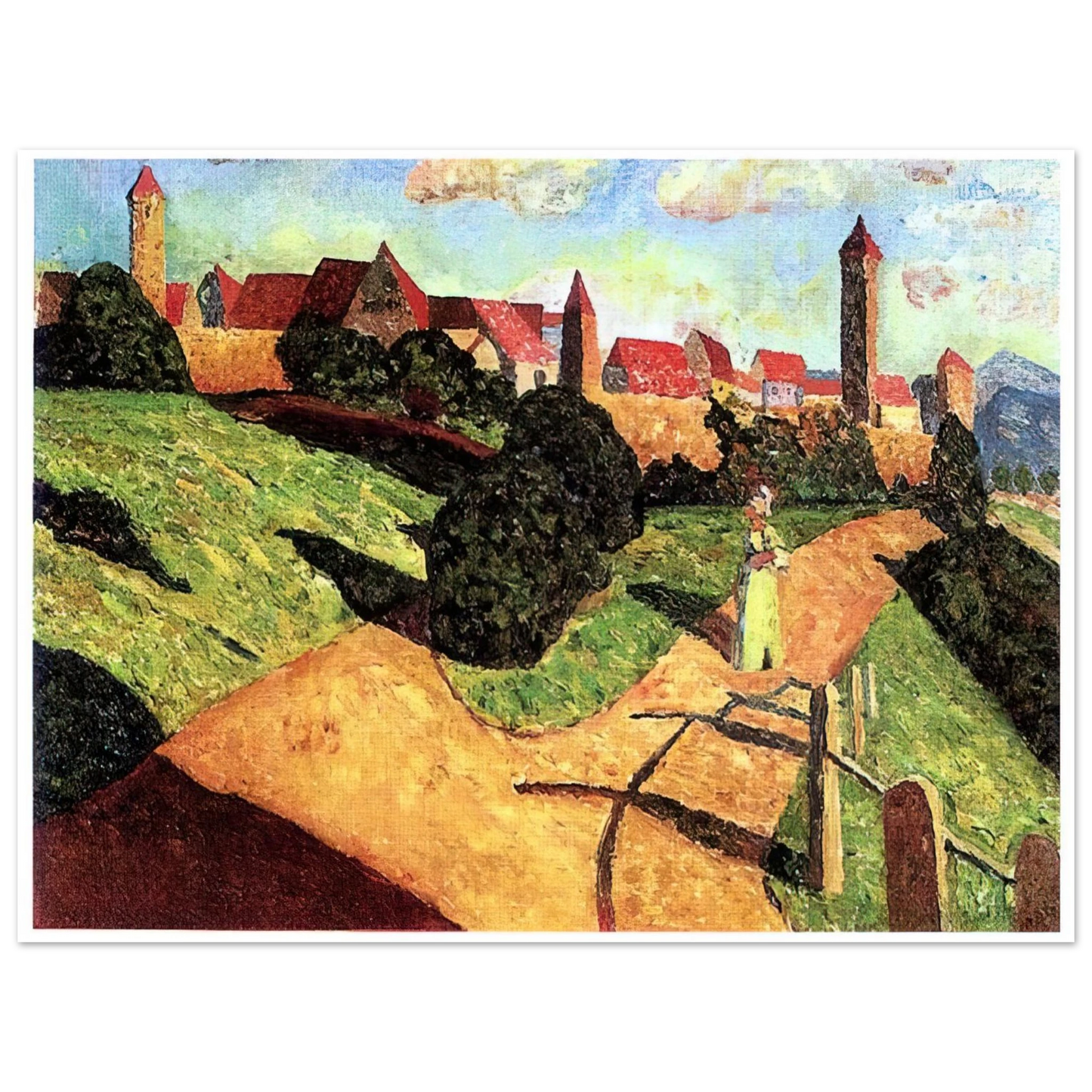 Wassily Kandinsky - OLD TOWN II 1902 Fine Art Poster - Default Title