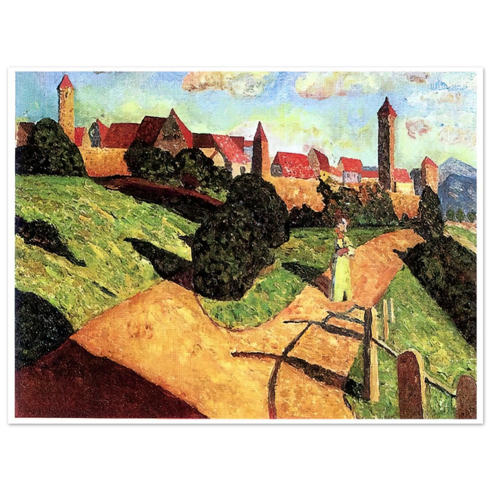 Wassily Kandinsky - OLD TOWN II 1902 75x100 cm / 30x40inches Fine Art Poster