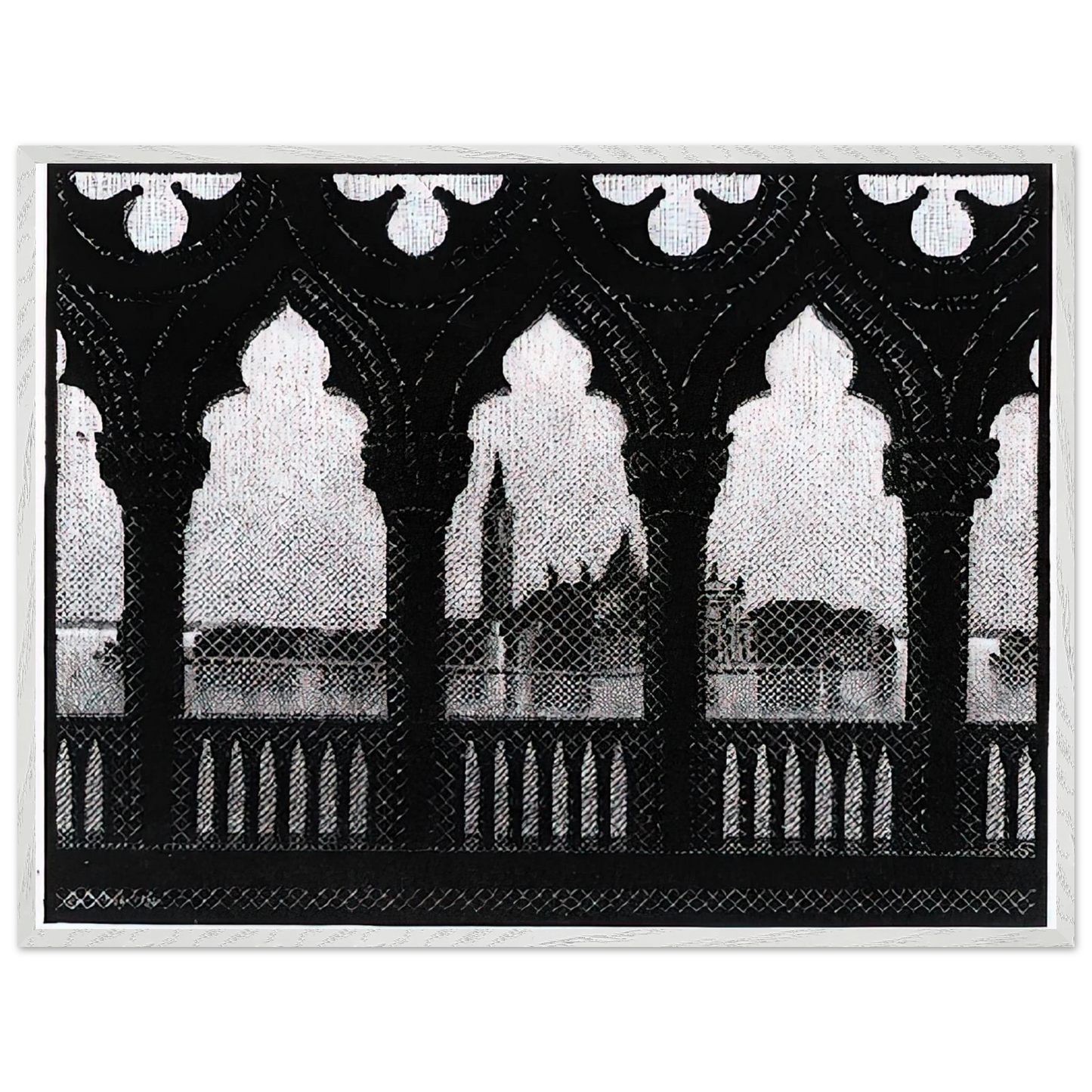 MC Escher - VENICE OCTOBER 1936 1936 Wall Art - 60x80 cm / 24x32 inches - Premium Wooden Framed Poster With Fine Art Paper - Wood frame