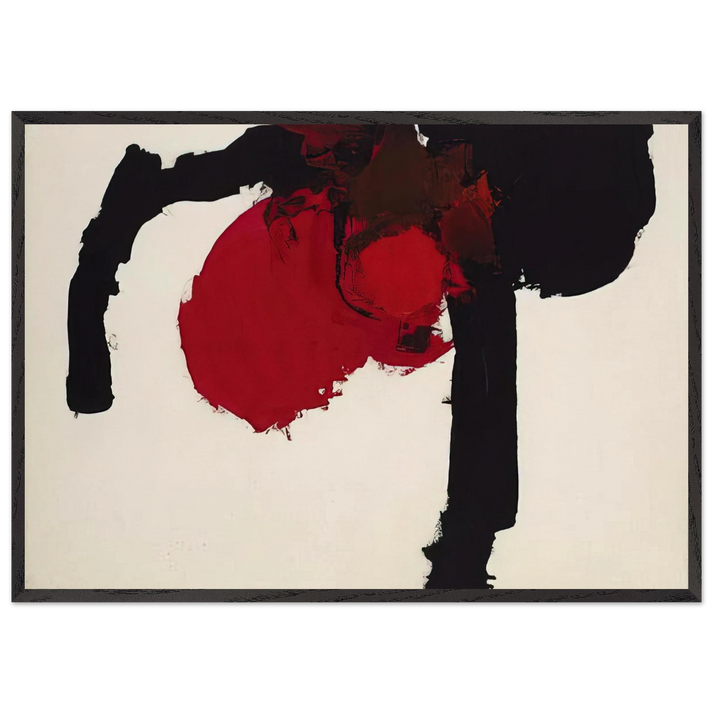 COMPOSITION 1964 - Luis Feito 70x100 cm / 28x40 inches Framed Art Print – Black Wooden Frame