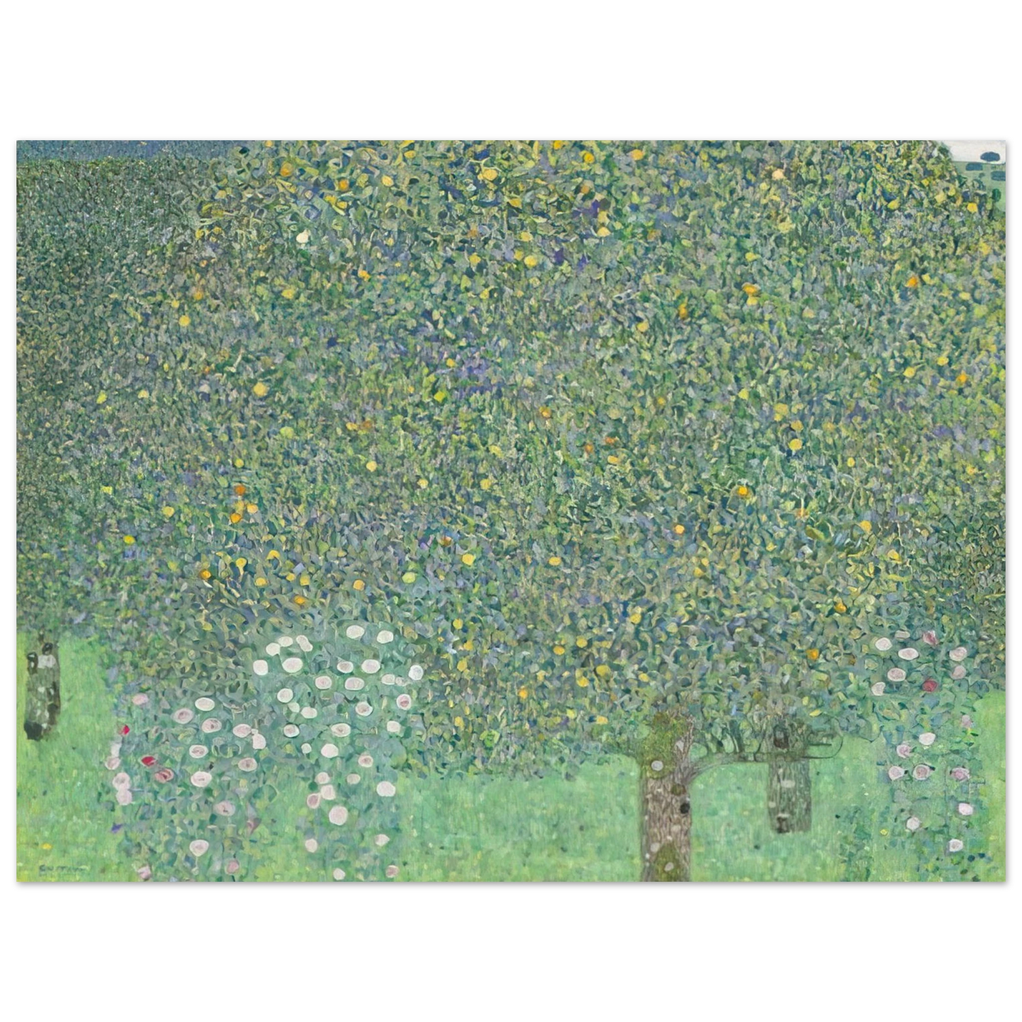 Gustav Klimt - ROSES UNDER THE TREES Fine Art Poster - Default Title