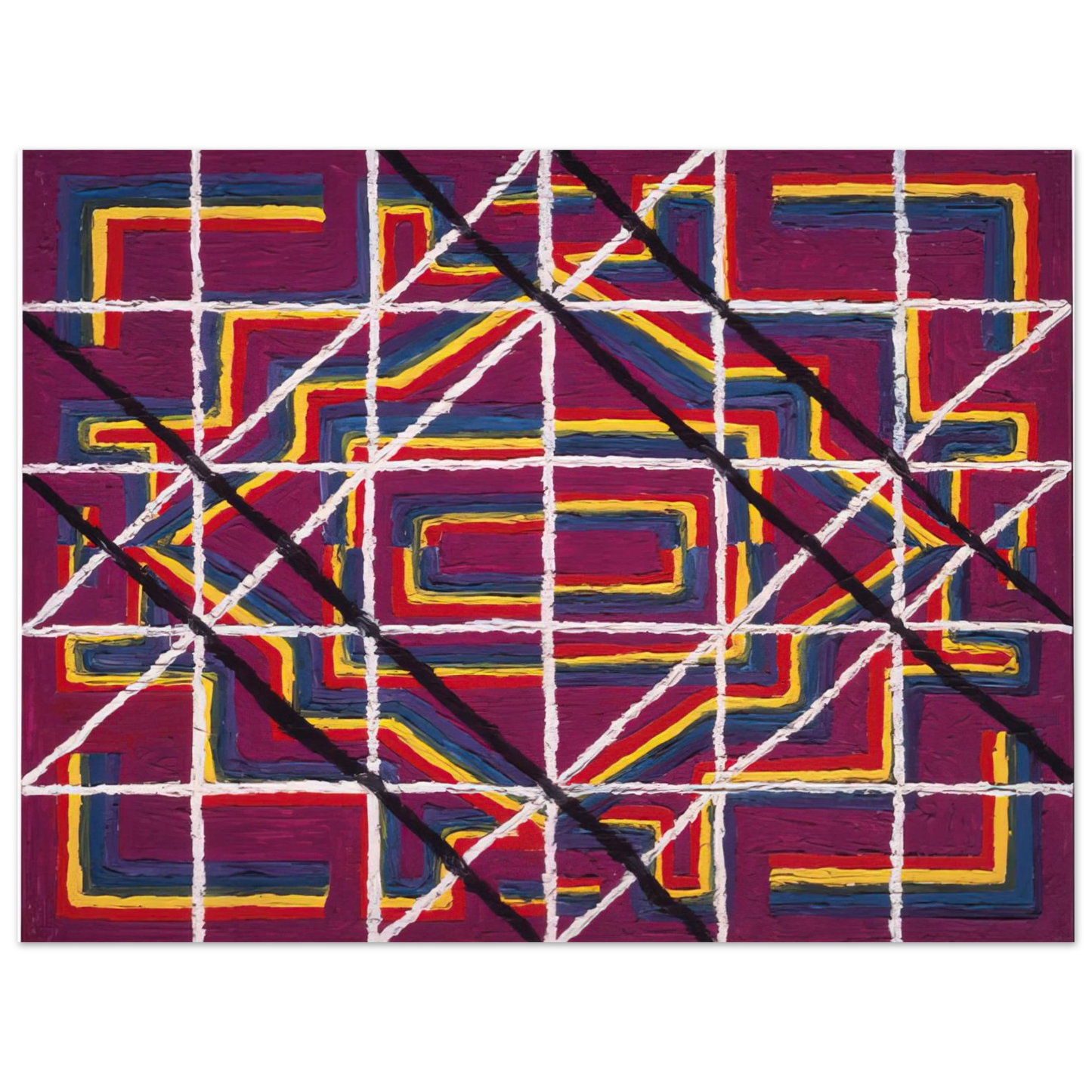 Alfred Jensen - Spanish Door Design Purple - 1959 Fine Art Poster - Default Title