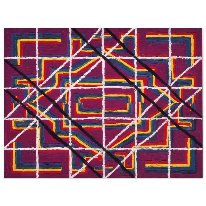 Alfred Jensen - Spanish Door Design Purple - 1959 75x100 cm / 30x40inches Fine Art Poster