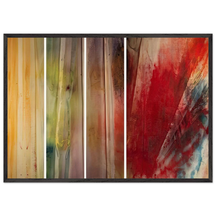 A Warmth A Lightness A Glow and Then - Sam Gilliam 70x100 cm / 28x40 inches Framed Art Print – Black Wooden Frame