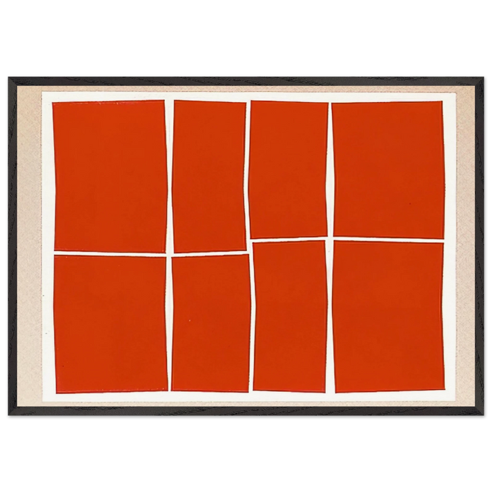 Metaesquema - Neo-Concretism - Helio Oiticica 70x100 cm / 28x40 inches Framed Art Print – Black Wooden Frame