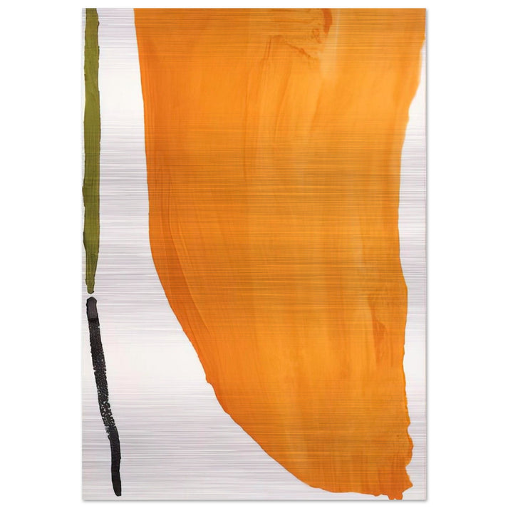 Orange Downpour - 1970 - Helen Frankenthaler Brushed Aluminum Print - 70x100 cm / 28x40 inches | Helen Frankenthaler Aluminum Print | Helen Frankenthaler Prints