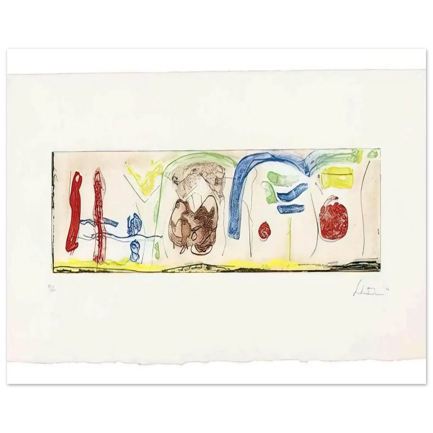 Helen Frankenthaler - Bridges - 1996 Wall art - 20x25 cm / 8x10 Inches - Fine Art Poster - -