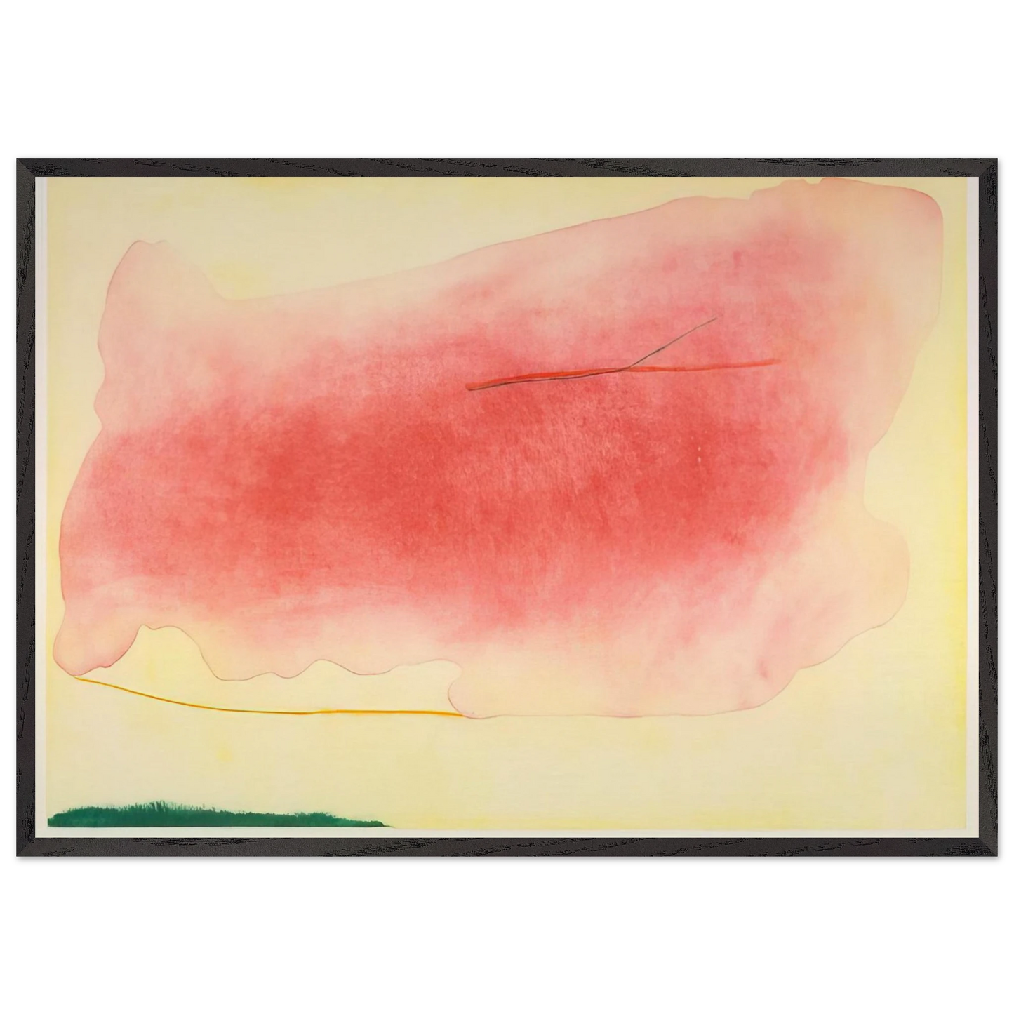 Nepenthe - 1972 - Helen Frankenthaler 70x100 cm / 28x40 inches Framed Art Print – Black Wooden Frame