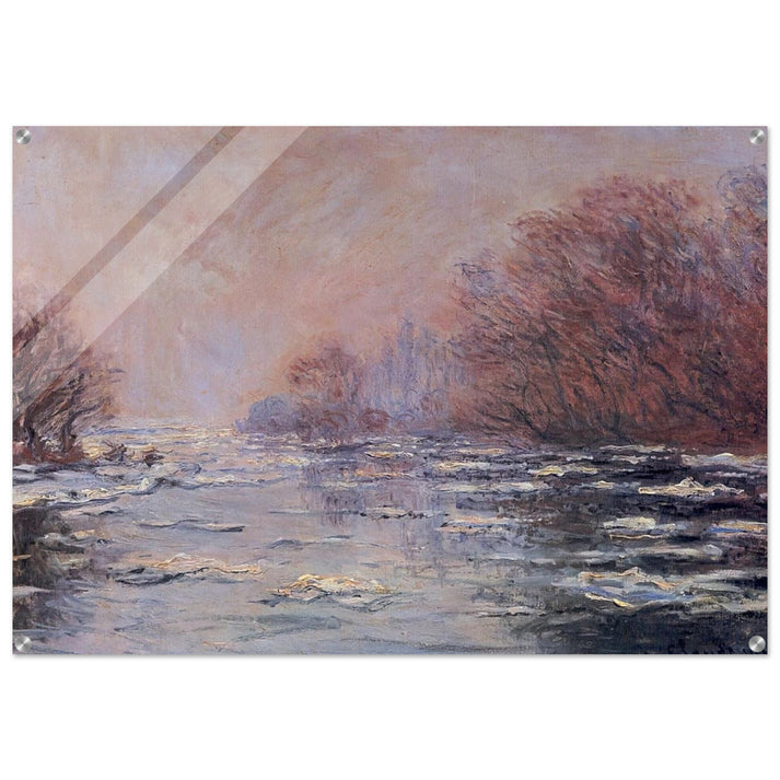 River Thawing near Vetheuil - claude monet Acrylic Print - 70x100 cm / 28x40″ inches | claude monet Wall Art | claude monet Prints