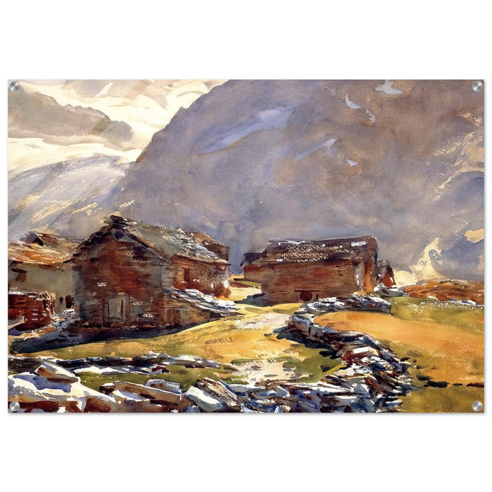 Simplon Pass Chalets - John Singer Sargent Acrylic Print - 70x100 cm / 28x40″ inches