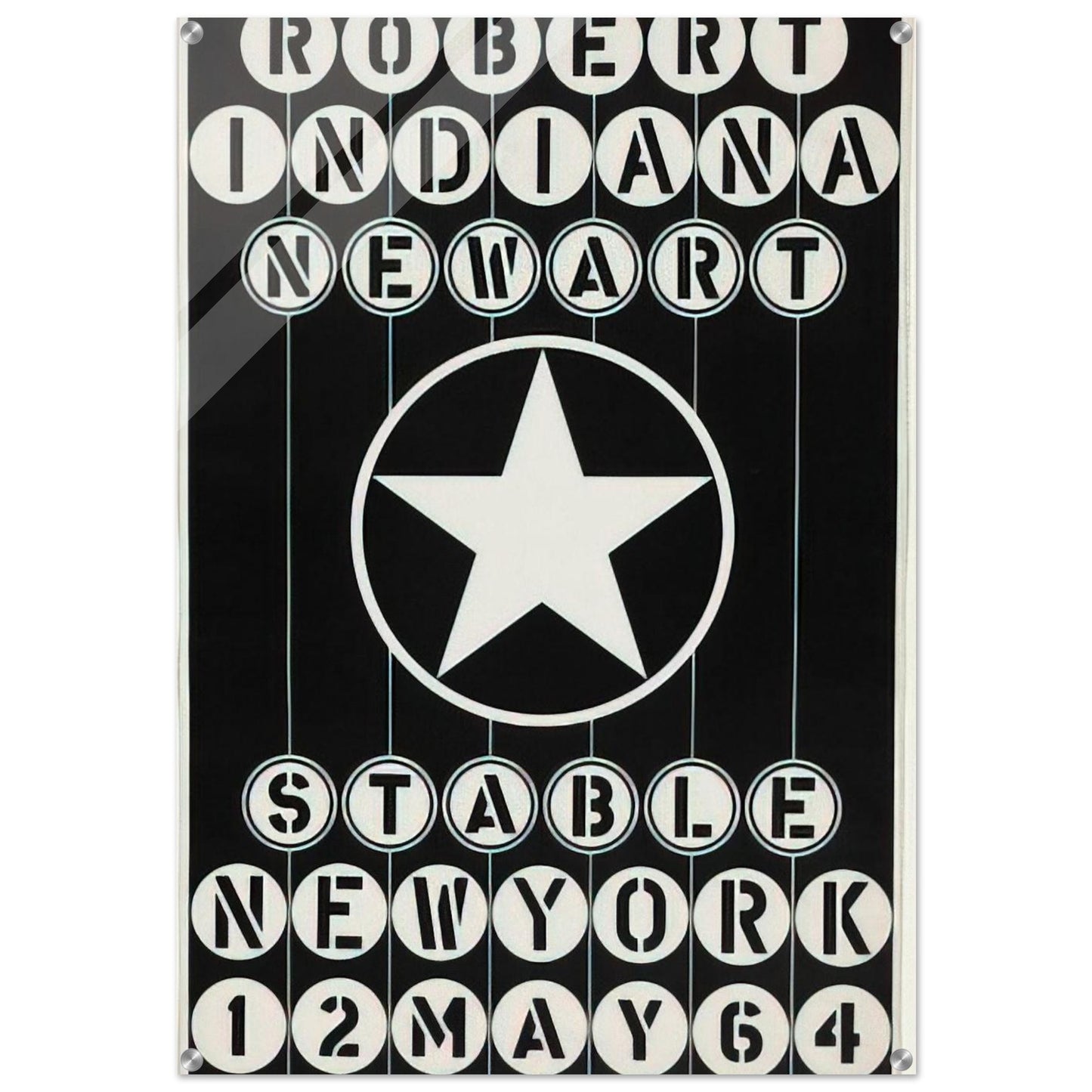 Robert Indiana, New Art, Stable New York - Robert Indiana Acrylic Print - 70x100 cm / 28x40″ inches | Robert Indiana Wall Art | Robert Indiana Prints