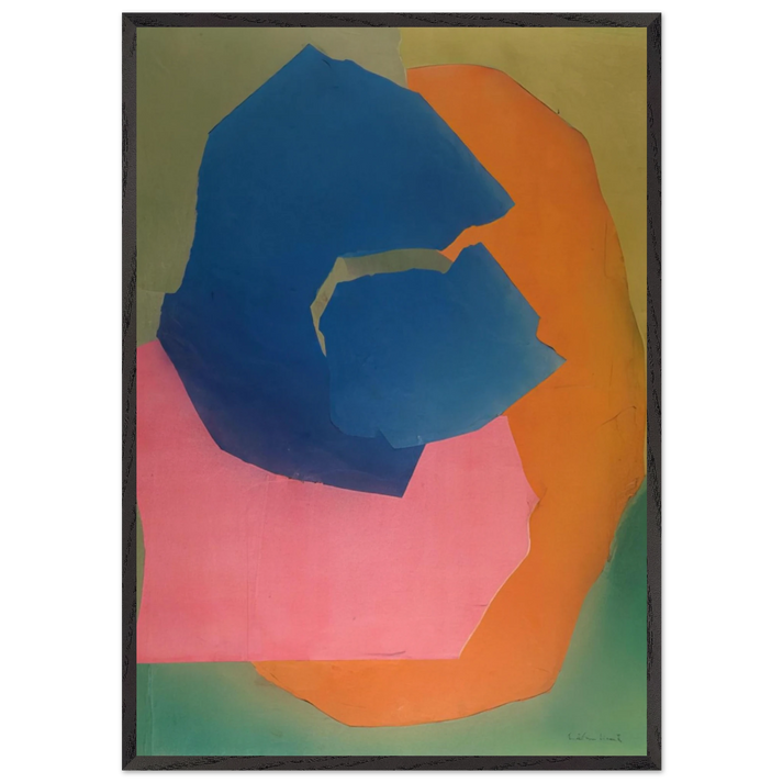 KALANI HAWAII 1969 - Esteban Vicente 70x100 cm / 28x40 inches Framed Art Print – Black Wooden Frame