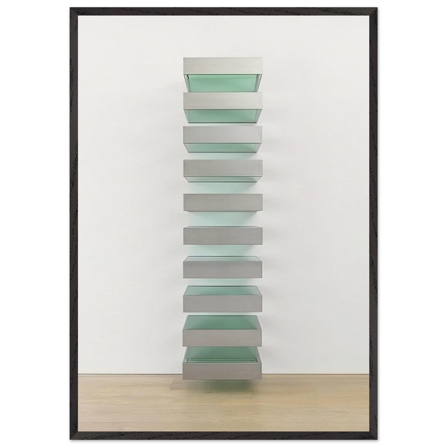 Untitled Bernstein 89-1 - 1989 - Donald Judd 70x100 cm / 28x40 inches Framed Art Print – Black Wooden Frame