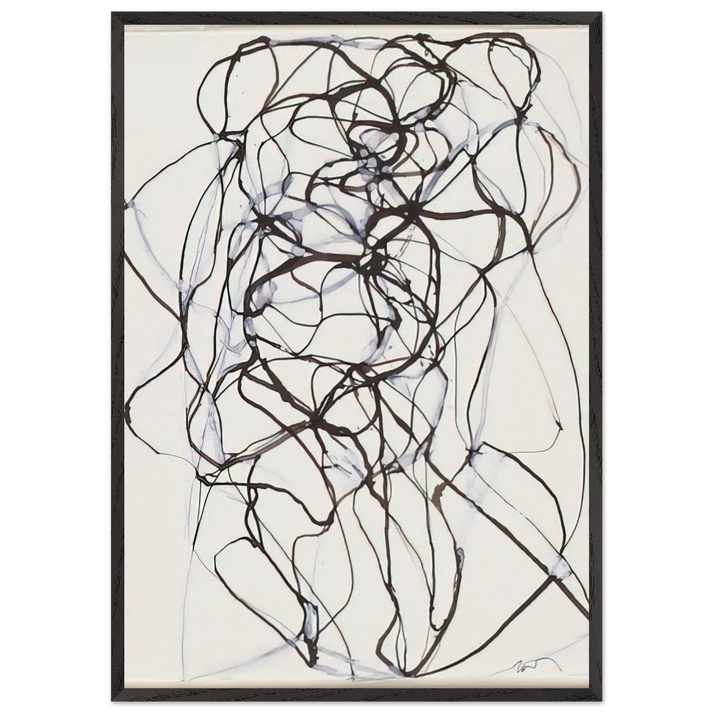 Aphrodite Study - 1993 - Brice Marden 70x100 cm / 28x40 inches Framed Art Print – Black Wooden Frame