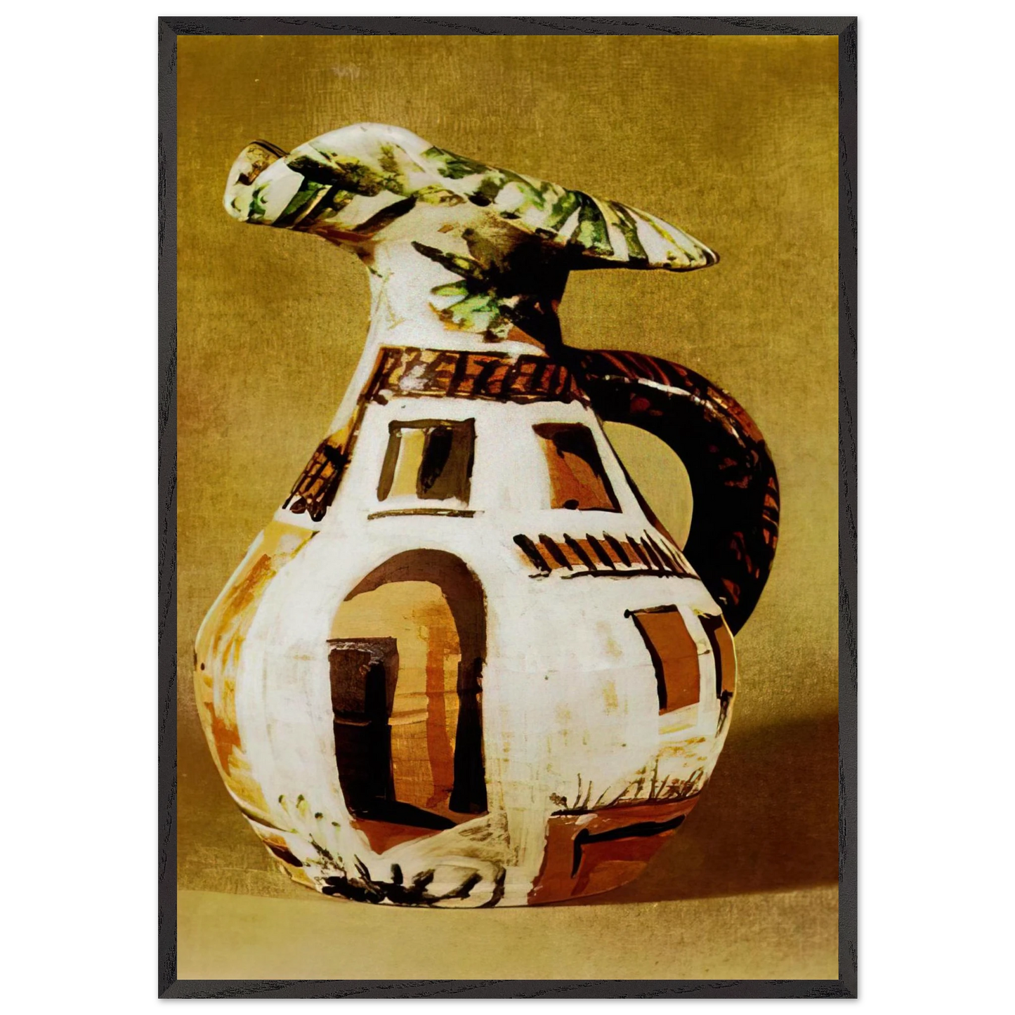 Jug with handle - Pablo Picasso 70x100 cm / 28x40 inches Framed Art Print – Black Wooden Frame