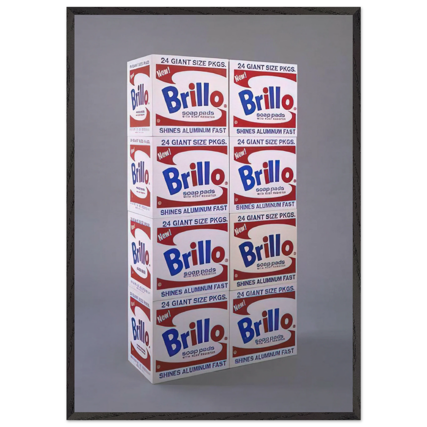 Brillo Soap Pads Boxes - Andy Warhol Framed Art Print – Black Wooden Frame - Default Title - -Framed Art Print