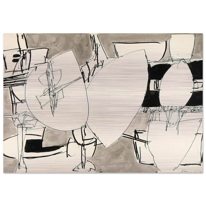 Inner Space - 1952 - Gene Davis Brushed Aluminum Print - 70x100 cm / 28x40 inches | Gene Davis Aluminum Print | Gene Davis Prints