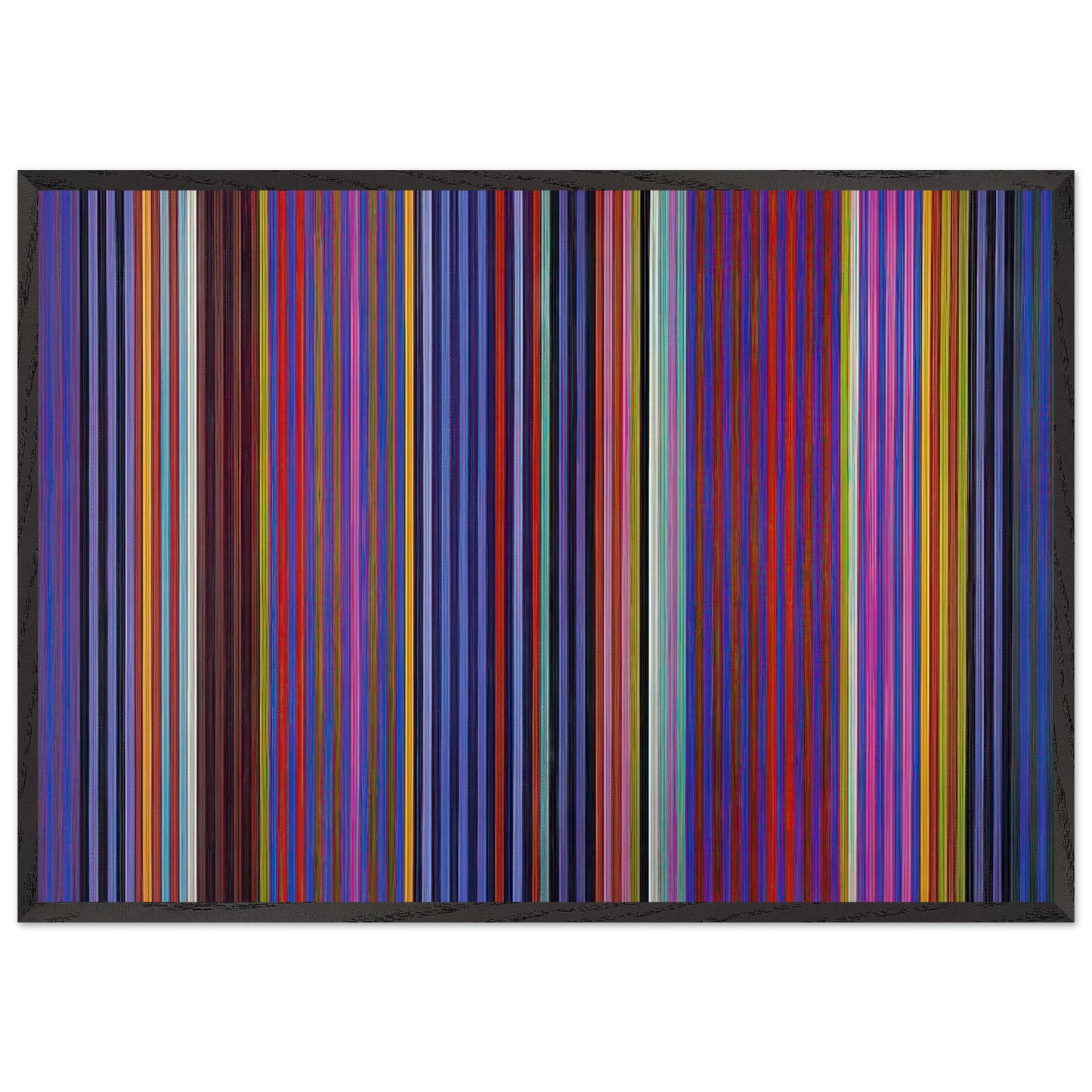 Red Witch - 1966 - Gene Davis Framed Art Print – Black Wooden Frame - Default Title - -Framed Art Print