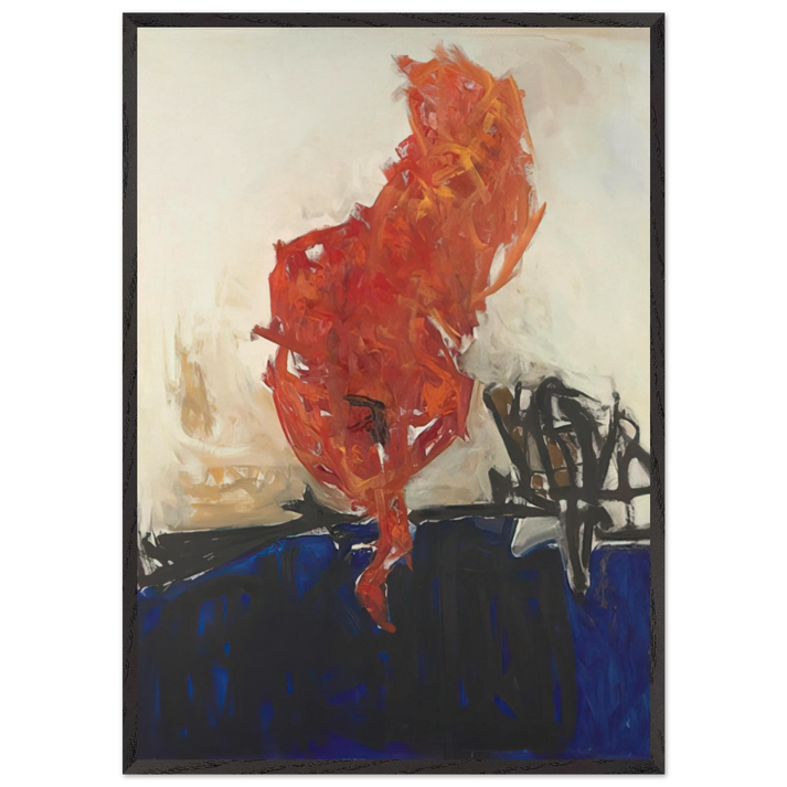 Home of the Sun - 1957 - Theodoros Stamos 70x100 cm / 28x40 inches Framed Art Print – Black Wooden Frame