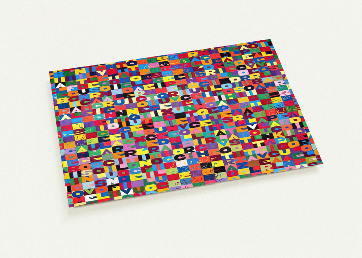 METTERE I VERBI ALL INFINITO MILLENOVECENTO OTTANTOTTO 1988 By Alighiero Boetti Pack of 10 Post Cards | Alighiero Boetti Post Cards | A6 (10.5 x 14.8 cm) - 4.1 x 5.8 inches