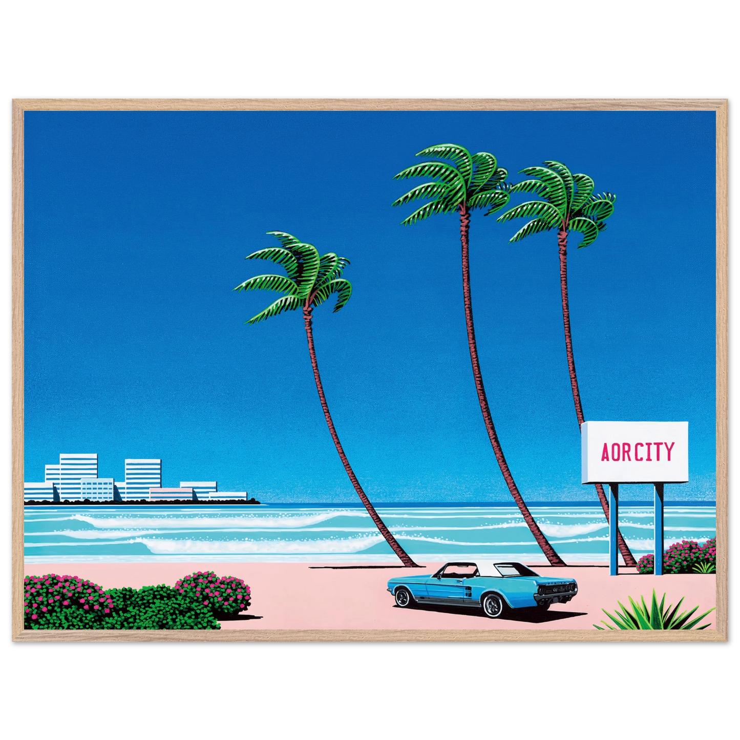 Hiroshi Nagai - Light Mellow Sealine Wall Art - 60x80 cm / 24x32 inches - Fine Art Poster - -