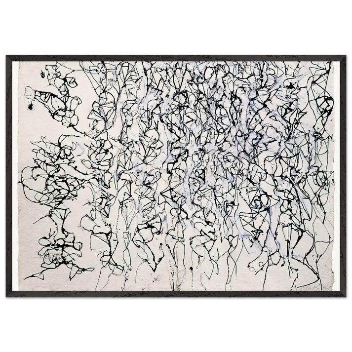Dont Bungle the Jungle - 1989 - Brice Marden 70x100 cm / 28x40 inches Framed Art Print – Black Wooden Frame