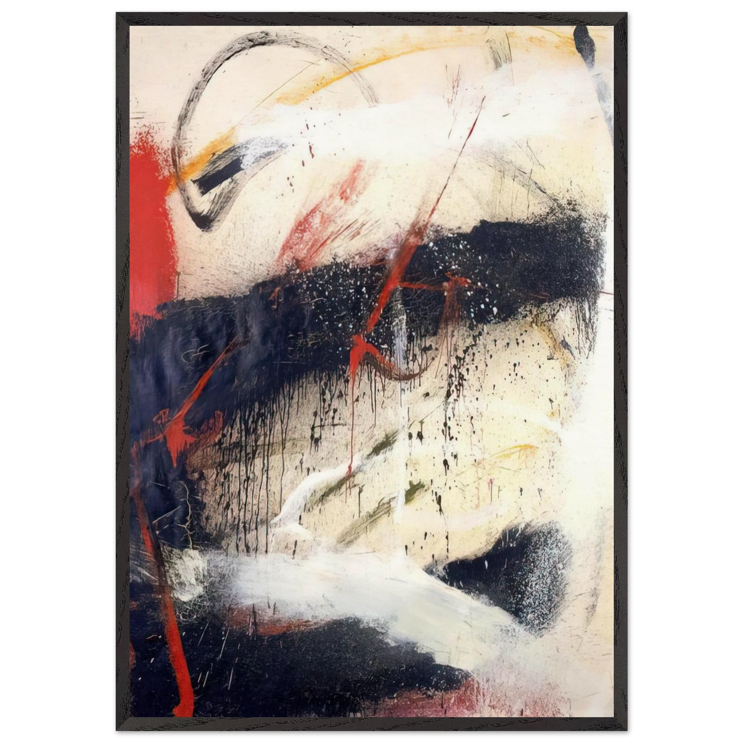 Mathematics - 1962 - Norman Bluhm 70x100 cm / 28x40 inches Framed Art Print – Black Wooden Frame