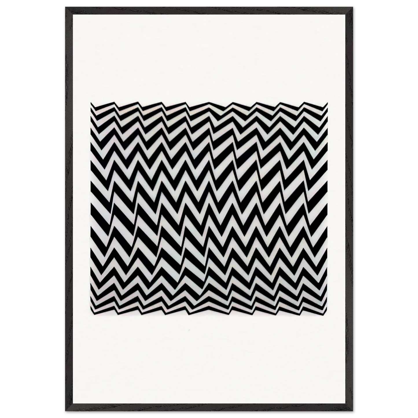 FRAGMENT 3 1965 - Bridget Riley 70x100 cm / 28x40 inches Framed Art Print – Black Wooden Frame