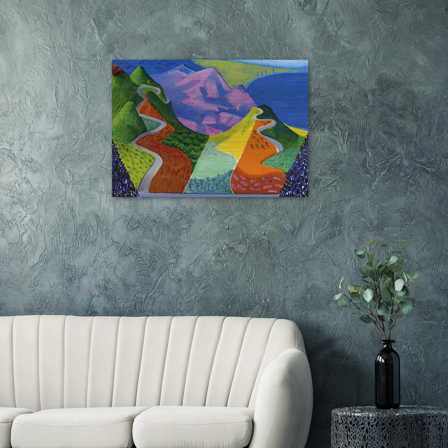 David Hockney - David Hockney Brushed Aluminum Print - 70x100 cm / 28x40 inches | David Hockney Aluminum Print | David Hockney Prints