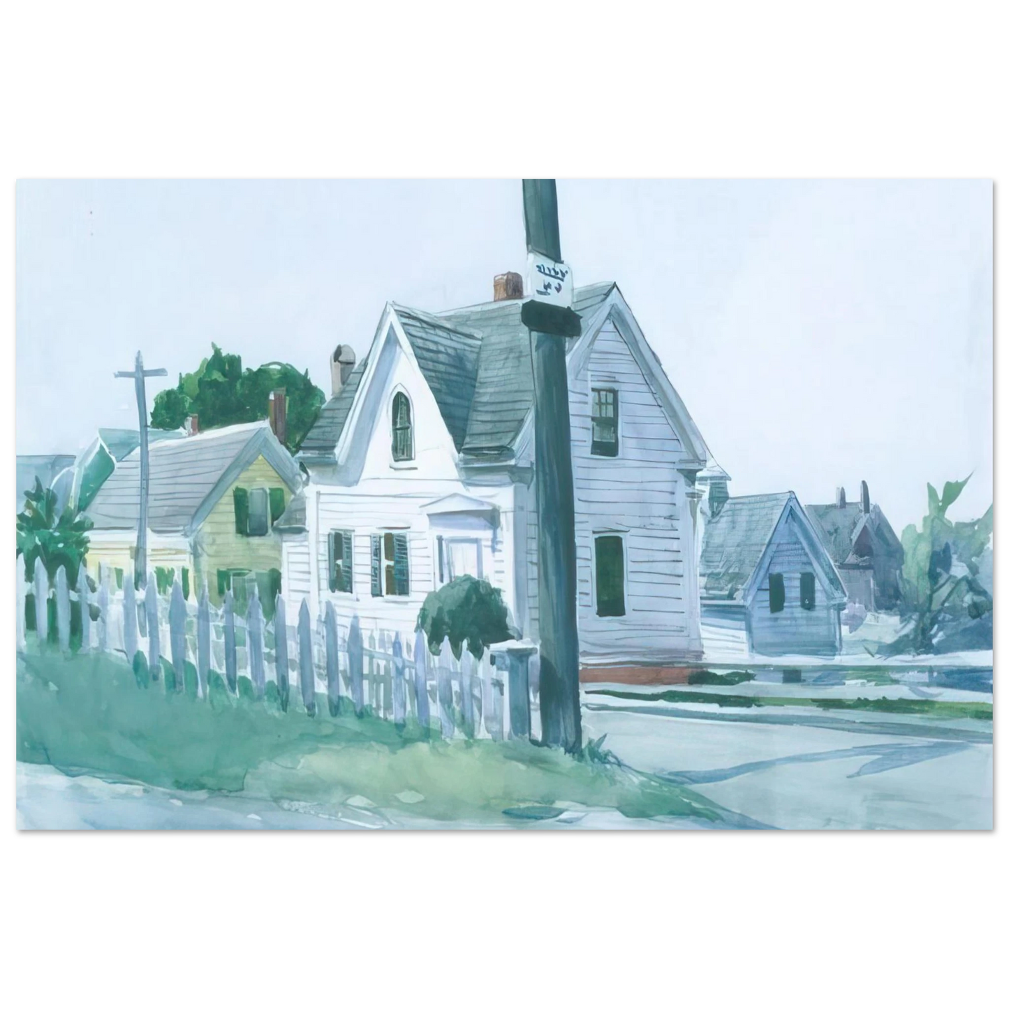 Edward Hopper - White House with Dormer Window Fine Art Poster - 75x100 cm / 30x40 inches