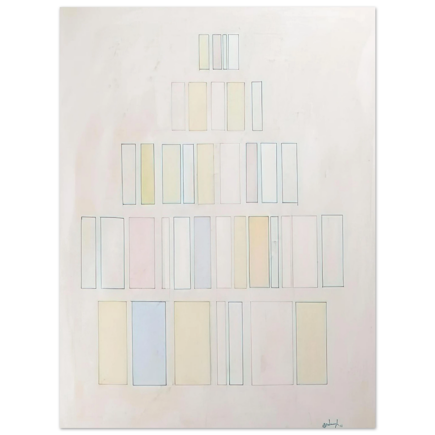 Robert Goodnough - Red and Green with Pale Colors - 1966 Fine Art Poster - Default Title