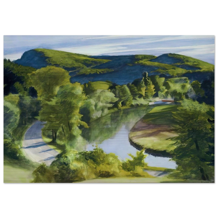 First Branch of the White River, Vermont - Edward Hopper Brushed Aluminum Print - 70x100 cm / 28x40 inches | Edward Hopper Aluminum Print | Edward Hopper Prints