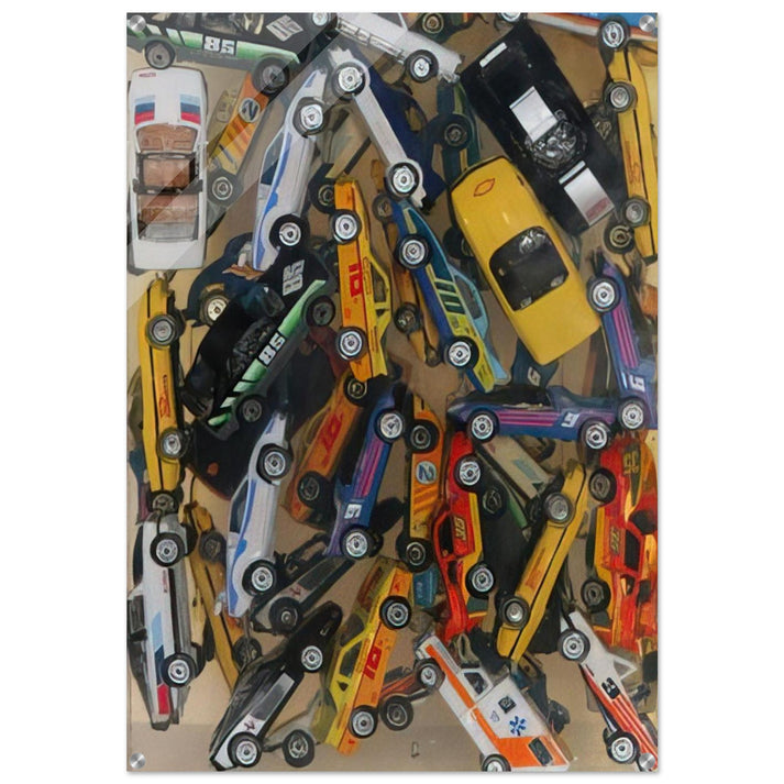 Car Accumulation Matchbox Cars - 1985 - Arman Acrylic Print - 70x100 cm / 28x40″ inches | Arman Wall Art | Arman Prints