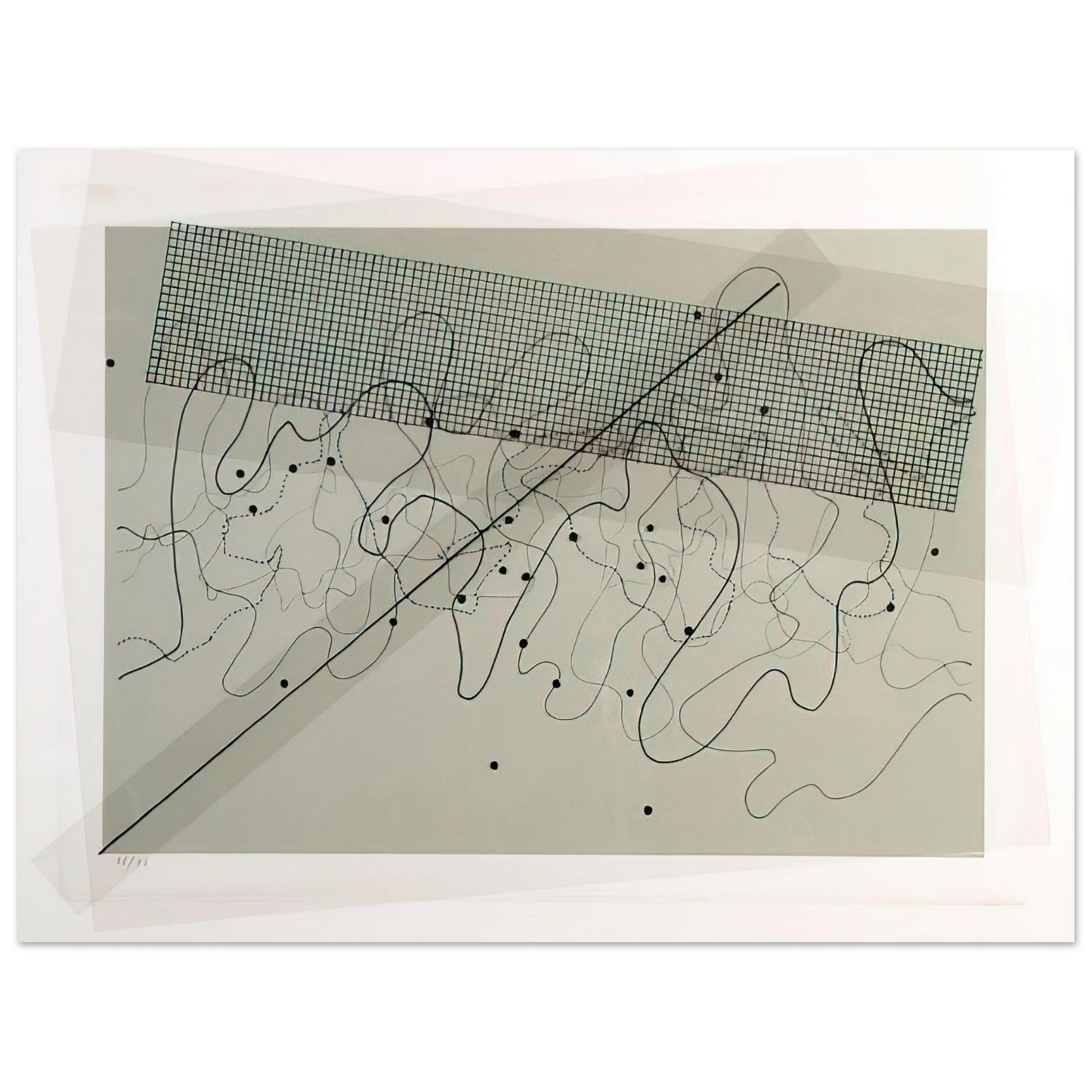 John Cage - Fontana Mix Light Grey - 1981 Fine Art Poster - Default Title