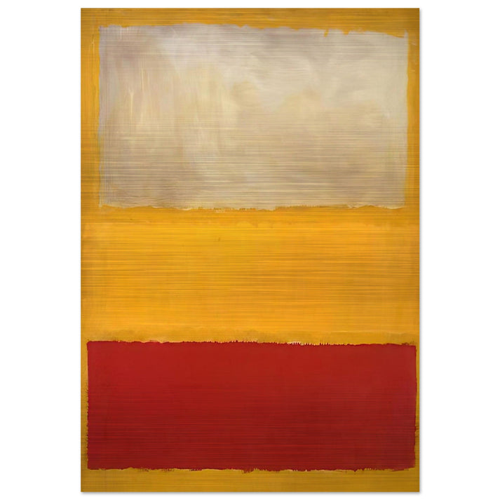 No. 13 White, Red on Yellow - Mark Rothko Brushed Aluminum Print - 70x100 cm / 28x40 inches | Mark Rothko Aluminum Print | Mark Rothko Prints