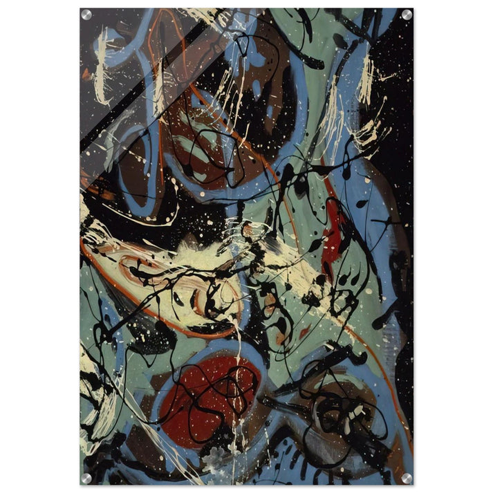 COMPOSITION WITH POURING II - Jackson Pollock Acrylic Print - 70x100 cm / 28x40″ inches