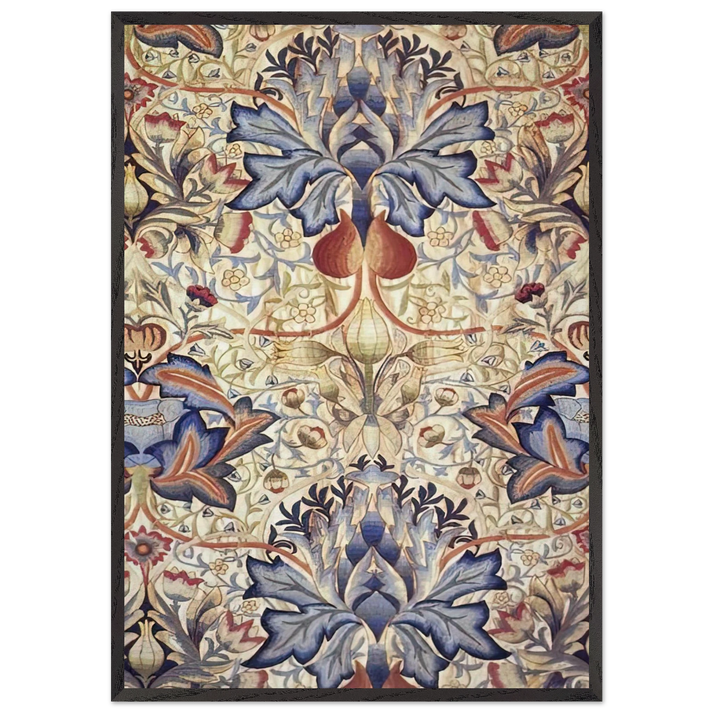 ACANTHUS EMBROIDERED PANEL 1890 - William Morris 70x100 cm / 28x40 inches Framed Art Print – Black Wooden Frame