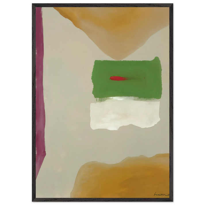 Untitled - Color Field Painting N1 - Helen Frankenthaler 70x100 cm / 28x40 inches Framed Art Print – Black Wooden Frame