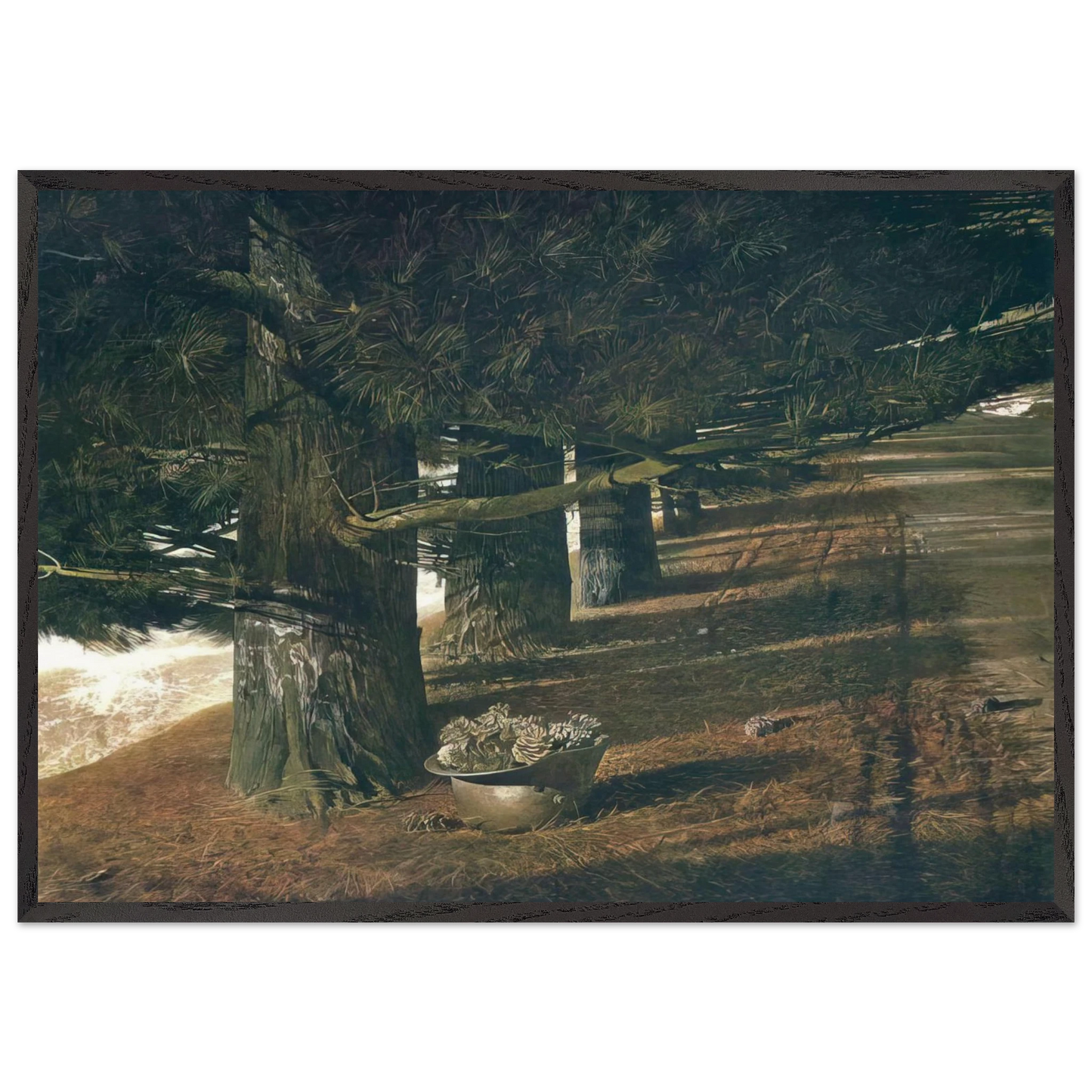 PINE BARON - Andrew Wyeth Framed Art Print – Black Wooden Frame - Default Title - -Framed Art Print